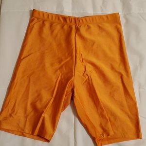 Orange Biker Shorts